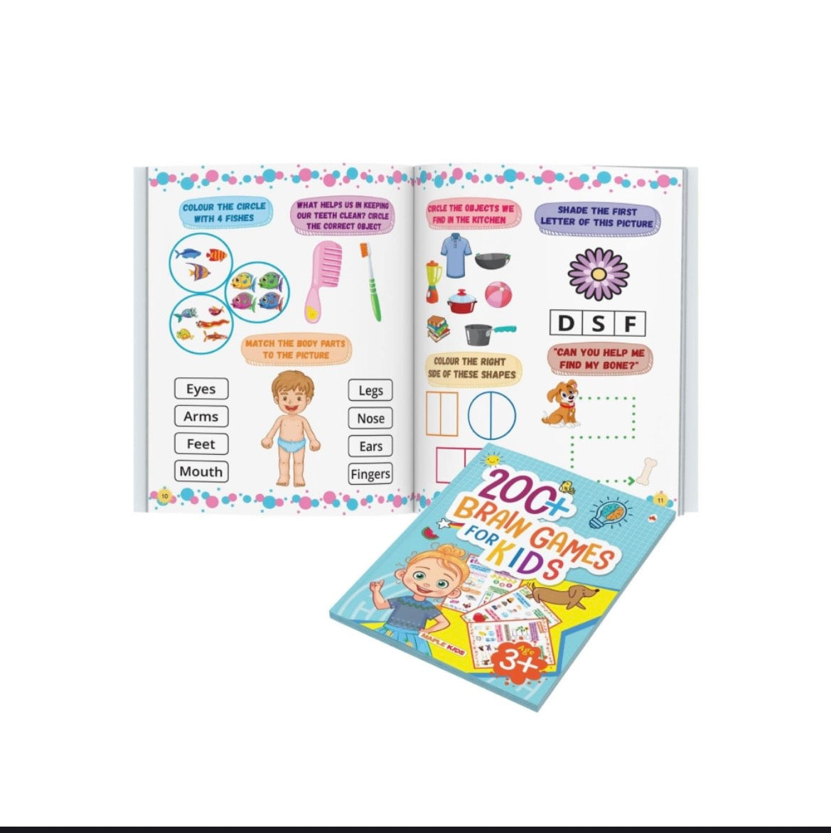 200+ Brain Games for Kids Activity Book (Age 3–10) | Fun Learning Puzzle Book